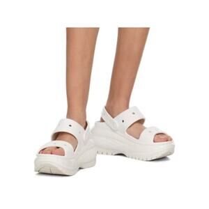 Crocs Mega Crush Platform Sandals White 9